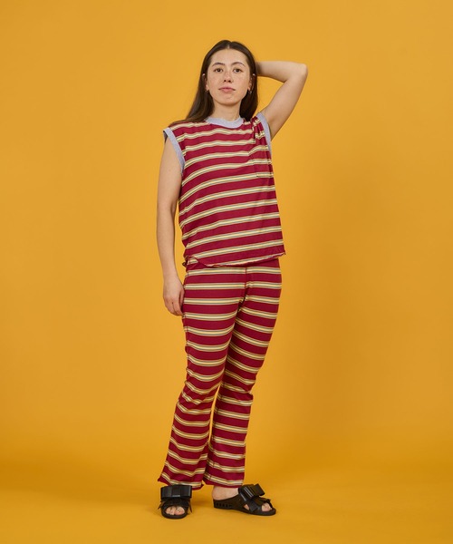パンツ WALLA WALLA SPORT「ワラワラスポーツ」 - STRIPE FLARE PANT レディース メンズの画像