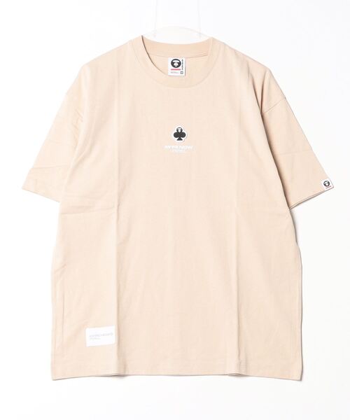 「AAPE BY A BATHING APE」 半袖Tシャツ LARGE ライトベージュ メンズ_画像2