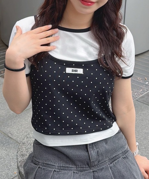 shrita（シュリータ） tシャツ 「2点セット」レイヤードセットTシャツ