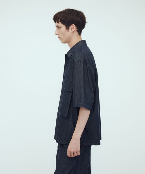 GALERIE VIE（ギャルリー ヴィー） シャツ 半袖 コットンダンガリー