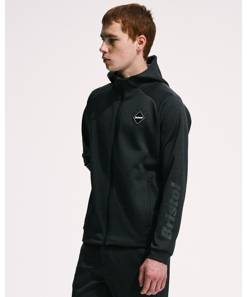 FCRB KNIT ZIP-UP HOODIE XL黒パーカースウェットブルゾン F.C.Real Bristol（エフシーレアルブリストル） パーカー QUARTER KNIT
