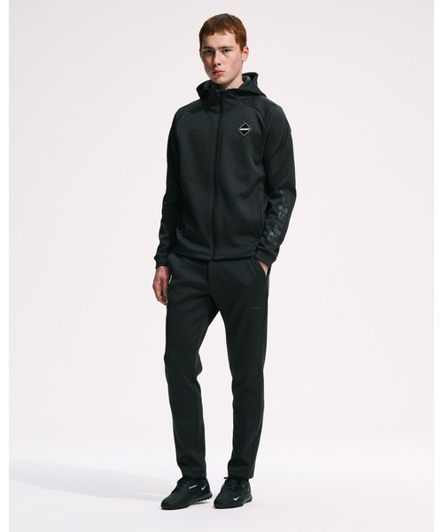 FCRB KNIT ZIP-UP HOODIE XL黒パーカースウェットブルゾン F.C.Real Bristol（エフシーレアルブリストル） パーカー QUARTER KNIT