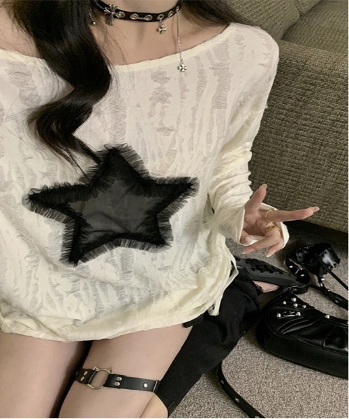 「NANEA」 長袖カットソー LARGE ブラック レディース_画像2