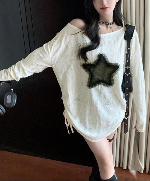 「NANEA」 長袖カットソー LARGE ブラック レディース_画像8