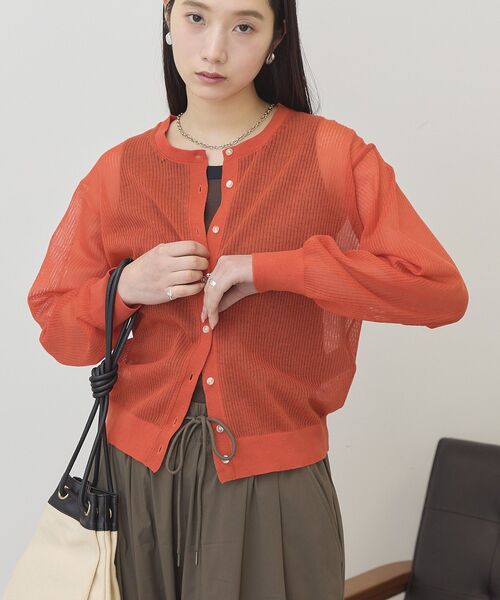 「AMERICAN HOLIC」 ニットカーディガン M ネイビー レディース_画像2