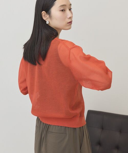 「AMERICAN HOLIC」 ニットカーディガン M ネイビー レディース_画像3