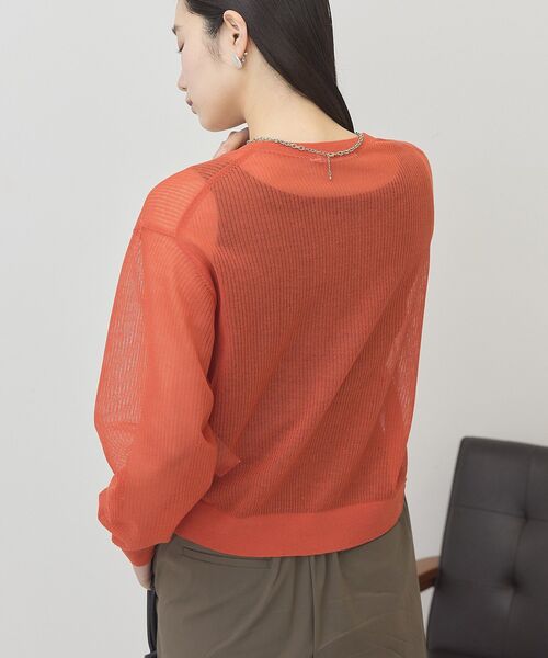 「AMERICAN HOLIC」 ニットカーディガン M ネイビー レディース_画像4