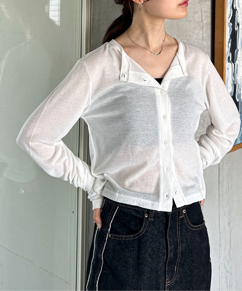 「feepur」 カーディガン MEDIUM ブラック レディース_画像8