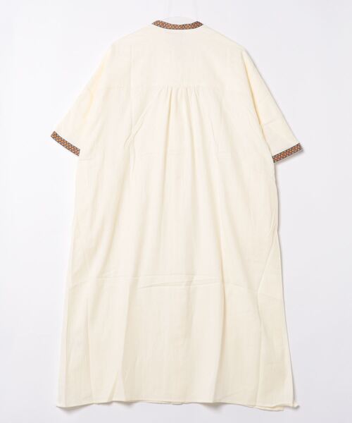 「KRIFF MAYER Lady's Collection」 半袖ワンピース MEDIUM ベージュ レディース_画像7