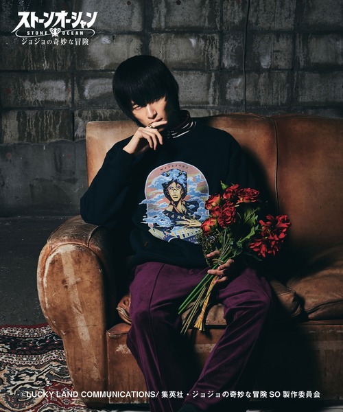 JOJO ジョジョ　glamb グラム　スウェット C・R 　ブラックM glamb（グラム） 【】ジョジョの奇妙な冒険 Loccobarocco Sweat