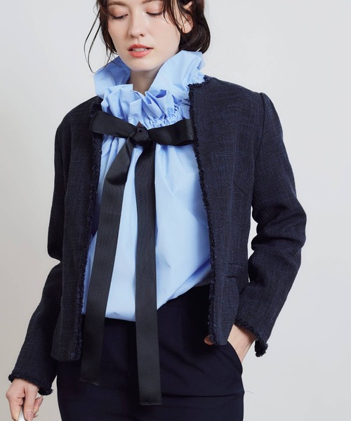 PICCIN（ピッチン） スーツ ファンシーツイードノーカラージャケット