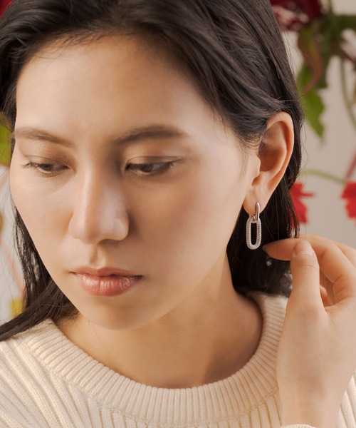 ピアス ビジューオーバルピアス レディース : ZOZOTOWN Yahoo!店