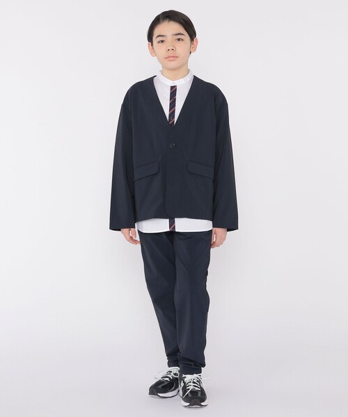 【送料込み】SHIPS KIDS（シップスキッズ）ノーカラースーツ3点セット SHIPS（シップス） ノーカラージャケット アウター SHIPS KIDS:145