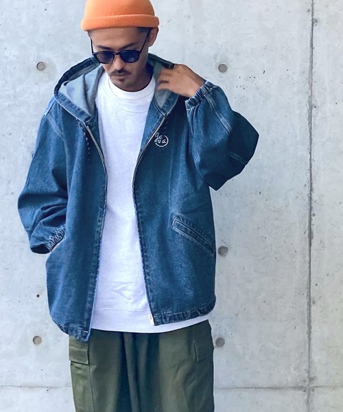 ☆Jeans バーシティ ウォッシュ リラックス パーカー FadeカラーZIPフーディ/321477（パーカー）｜JEANASIS