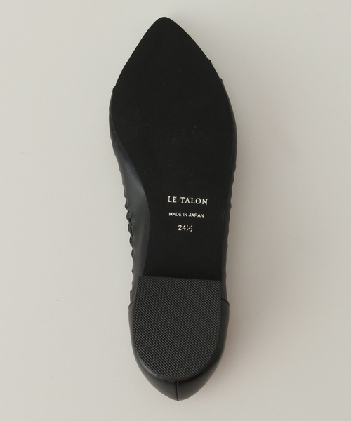 LE TALON シューズ ポインテッドサシメッシュフラット
