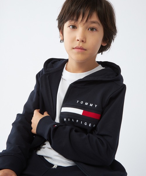 パーカー BOYS リブインサートジップスルーパーカー キッズ 子供服 男の子 女の子の画像