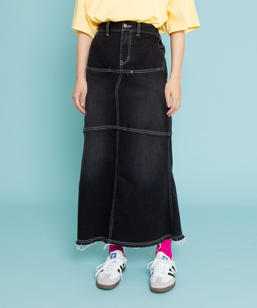 PUNYUS（プニュズ） デニムスカート デザインデニムロングスカート