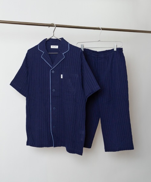 【新品】ミラショーン 春夏物半袖＋7分ズボンパジャマ（L）日本製 mila schon パジャマ 「mila schon」シルク混クレープストライプ