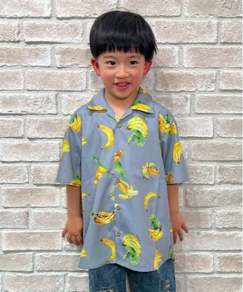 AXESーX ブラウス シャツ キッズ／バナナプリントアロハ キッズ 子供服