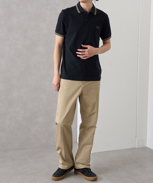 Fred Perry ポロシャツ2着　ブラック&カーキ 中古・古着通販】FRED PERRY (フレッドペリー) PINSTRIPE SHIRT