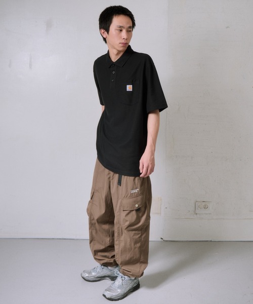Carhartt カーハート 刺繍ワンポイントロゴ ポロシャツ リブライン 専用 Carhartt カーハート 刺繍ワンポイントロゴ ポロシャツ