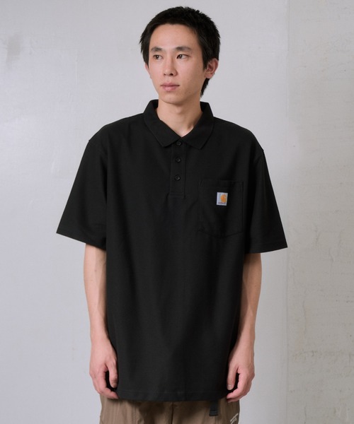 Carhartt カーハート 刺繍ワンポイントロゴ ポロシャツ リブライン 専用 Carhartt カーハート 刺繍ワンポイントロゴ ポロシャツ