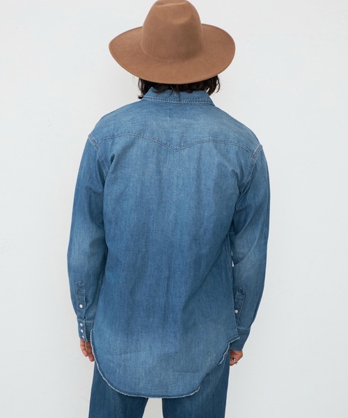 Wrangler LECHOPPE デニムシャツ ウエスタンシャツ レショップ Wrangler LECHOPPE デニムシャツ ウエスタンシャツ レショップ