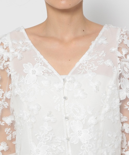 ブラウス シャツ ミニーフラワーシャツ レディース mysty woman ブラウス シャツ 3Dフラワー2WAYブラウス 135591