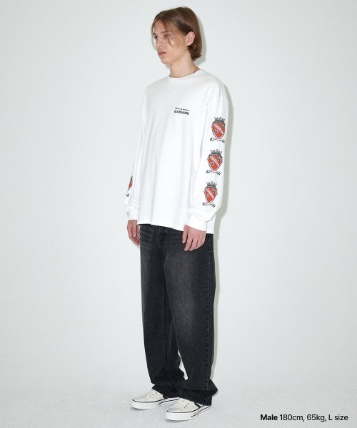 tシャツ 「mahagrid/マハグリッド」 HEART LOGO LS TEE/ハートロゴ長袖Ｔシャツ レディース メンズ mahagrid/マハグリッド』 HEART LOGO LS TEE/ハートロゴ長袖T