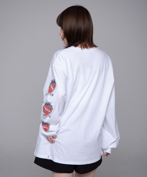 tシャツ 「mahagrid/マハグリッド」 HEART LOGO LS TEE/ハートロゴ長袖Ｔシャツ レディース メンズ MAHAGRID tシャツ 「mahagrid/マハグリッド」 HEART LOGO LS TEE