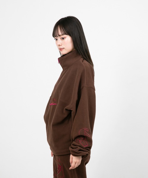 UKABU STORE×CommonNoun ”NATURE”norahi フリースハーフジップ レディース メンズ