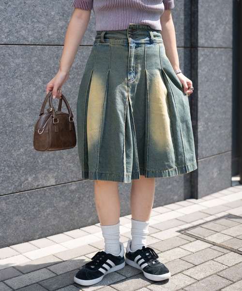 WEGO（ウィゴー） デニムスカート WEGO/ヴィンテージウォッシュデニム