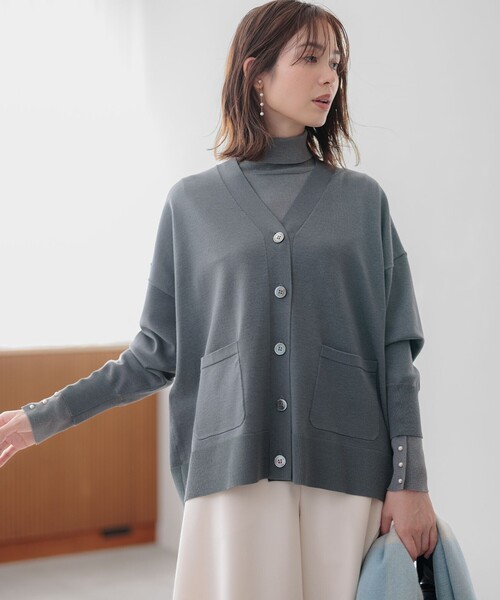 PLEATS PLEASE ISSEY MIYAKE◇プリーツロングカーディガン