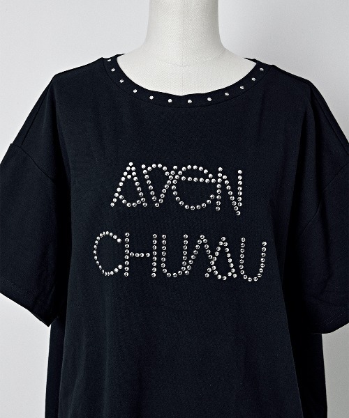 AVENCHUMU tシャツ Studs logo t-shirt レディース : ZOZOTOWN Yahoo