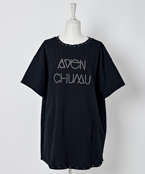 AVENCHUMU tシャツ Studs logo t-shirt レディース : ZOZOTOWN Yahoo