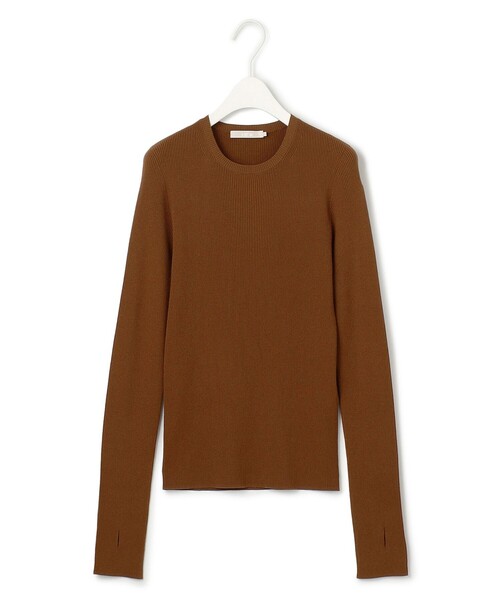 【CLASSY.1月号掲載・洗える】ハイゲージリブベーシック プルオーバーニット CLASSY.1月号掲載・洗える】ハイゲージリブベーシック プル