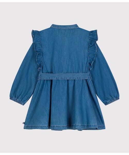 PETIT BATEAU（プチバトー） ワンピース デニム長袖ワンピース キッズ 