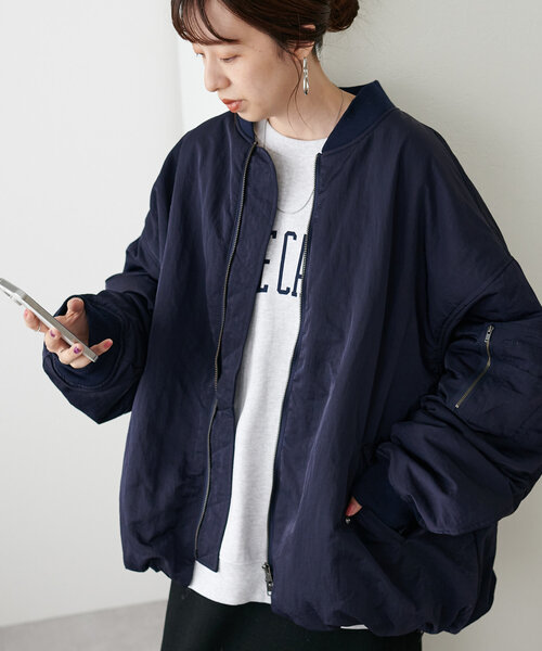 discoat リバーシブル　ビックカラーアウター　ネイビー DISCOAT（ディスコート）の「【小顔効果/リバーシブル】ビッグカラー
