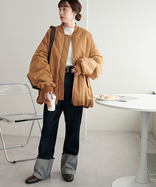 DISCOAT【新品・未開封】メモリーボンバーブルゾン　ユニセックス　アイボリー 軽量/袖取り外し可/ユニセックス】ライトメモリー2WAYボンバーブルゾン