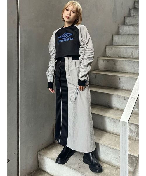 MURUA（ムルーア） スカート 「UMBRO×MURUA」スイッチマテリアル