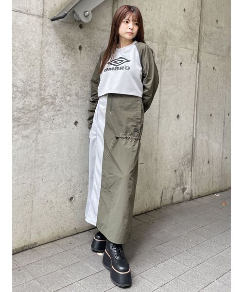 MURUA（ムルーア） スカート 「UMBRO×MURUA」スイッチマテリアル