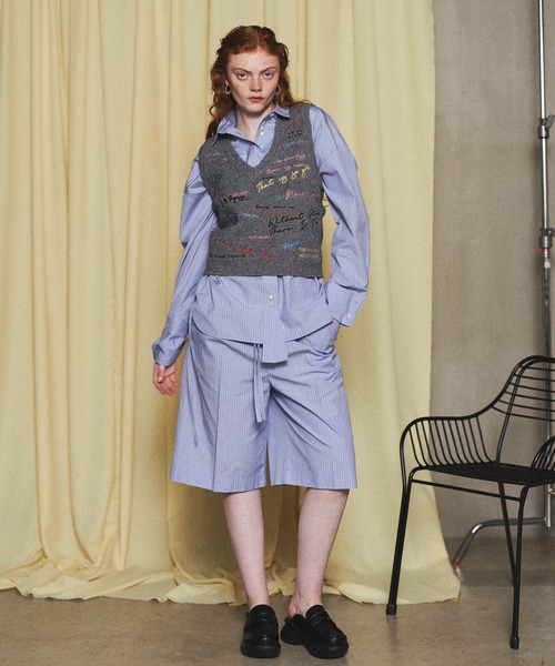 MAISON SPECIAL パンツ Double Waist Easy Half Pants/ダブル