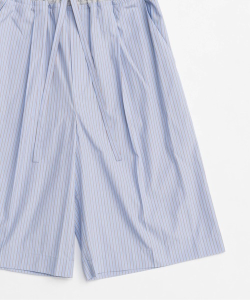 【美品】MAISON SPECIAL ストライプ　ショートパンツ　サイズ38 SALE】Stripe Tack Wide Silhouette Pants