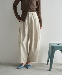 THE Yon チノパン ツイルタックコクーンバレルパンツ レディース