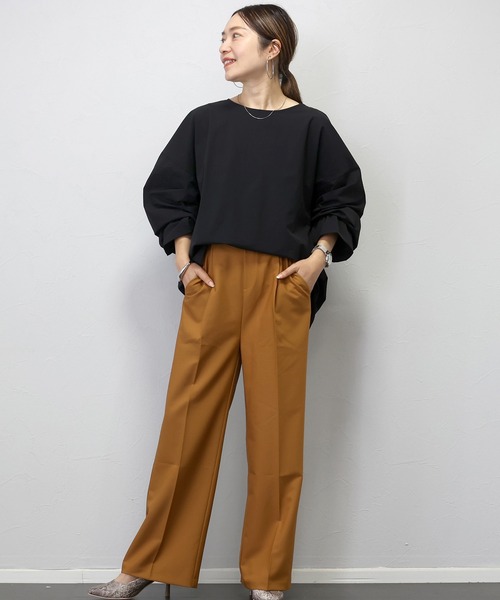 Aletta vita ブラウス シャツ キャンディースリーブ後ろギャザー