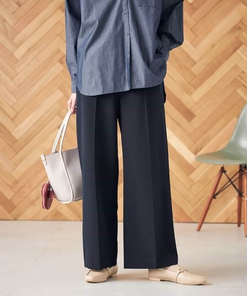 a.v.v（アー・ヴェ・ヴェ） パンツ 「イージーケア/ストレッチ」美ラク