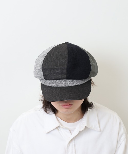 522103 CALEE ツバレザー キャスケット L グレー ハンチング キャスケット | 帽子通販｜CPH(シーピーエイチ）502TC TWILL