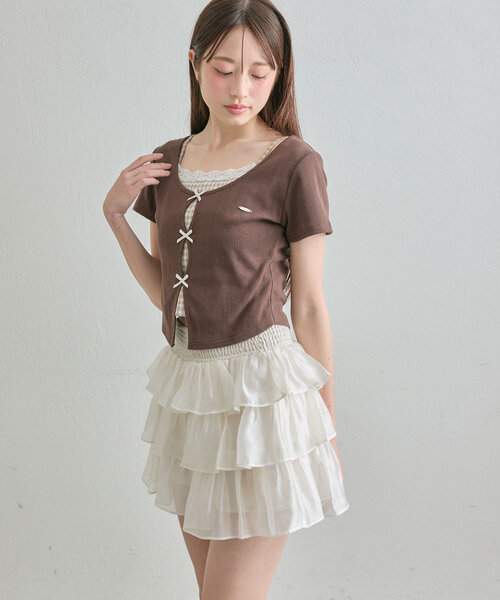OLIVE des OLIVE スカート 腰巻きミニスカート（スカート）｜OLIVE des OLIVE（オリーブデ