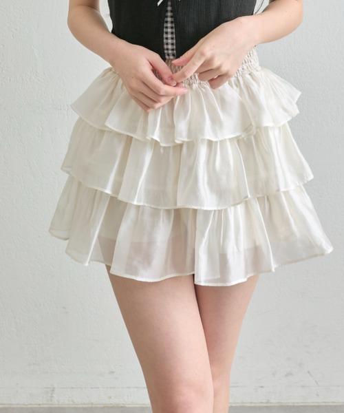 OLIVE des OLIVE スカート オリーブ デ オリーブ OLIVE des OLIVE 【NAO】サイドプリーツ