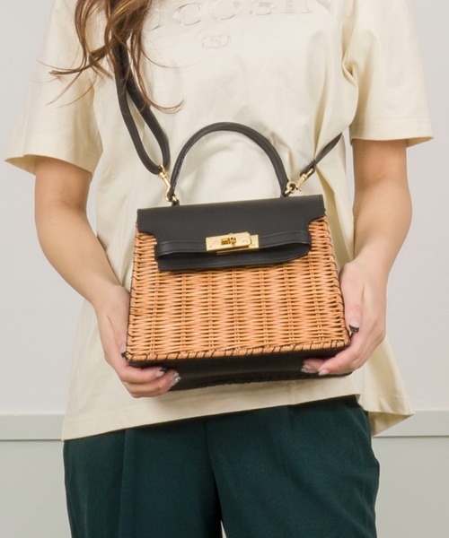 The Bagmati ベージュ かごバッグ 新品 The Bagmati/ザ バグマティ】メタルリングハンドルカゴバッグ